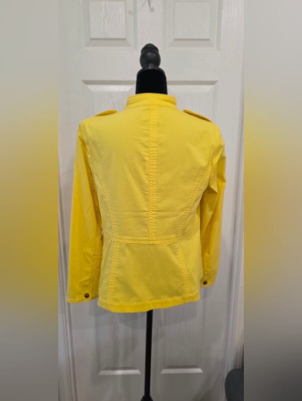Talbots Piped Yellow Utility Jacket - Picture 5 of 8